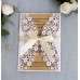 Latest Invitation Card Laser Cut Iridescent Paper White Beautiful Invitation 
